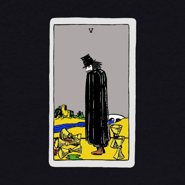 Babadook Five of Cups Tarot by This Is Fun, Isn’t It.